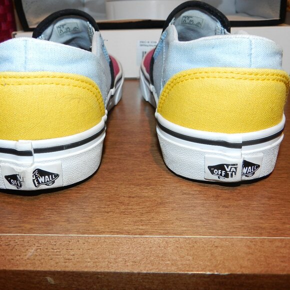 Women's Asher Color Block Slip In VANS Sneakers Size 7 - Picture 6 of 16